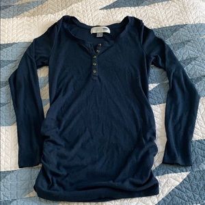 Navy maternity Old Navy Henley T-shirt